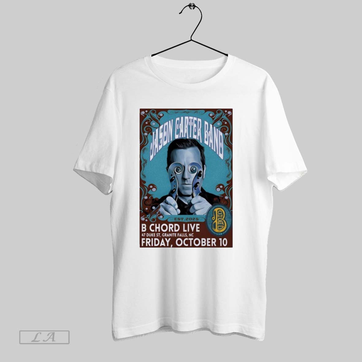 Original Jason Carter Band Est 2025 B Chord Live 47 - Adult & Kids T-Shirts, Sweatshirts & Hoodies apparel design preview 1