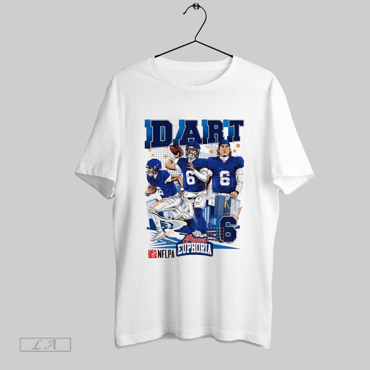 Original Jaxson Dart 6 New York Giants Football Comic - Adult & Kids T-Shirts, Sweatshirts & Hoodies apparel design preview 1
