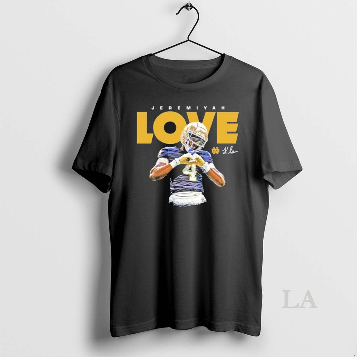 Original Jeremiyah Love Notre Dame Fighting Irish - Adult & Kids T-Shirts, Sweatshirts & Hoodies apparel design preview 1