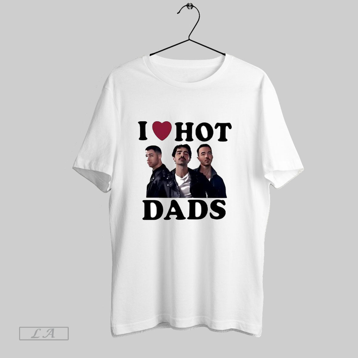 Original Jonas Brothers I Love Hot Dads - Adult & Kids T-Shirts, Sweatshirts & Hoodies apparel design preview 1