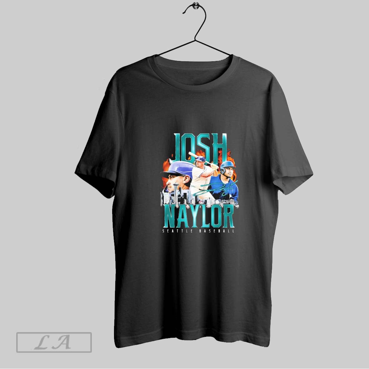 Original Josh Naylor Retro Flair Seattle Baseball - Adult & Kids T-Shirts, Sweatshirts & Hoodies apparel design preview 1