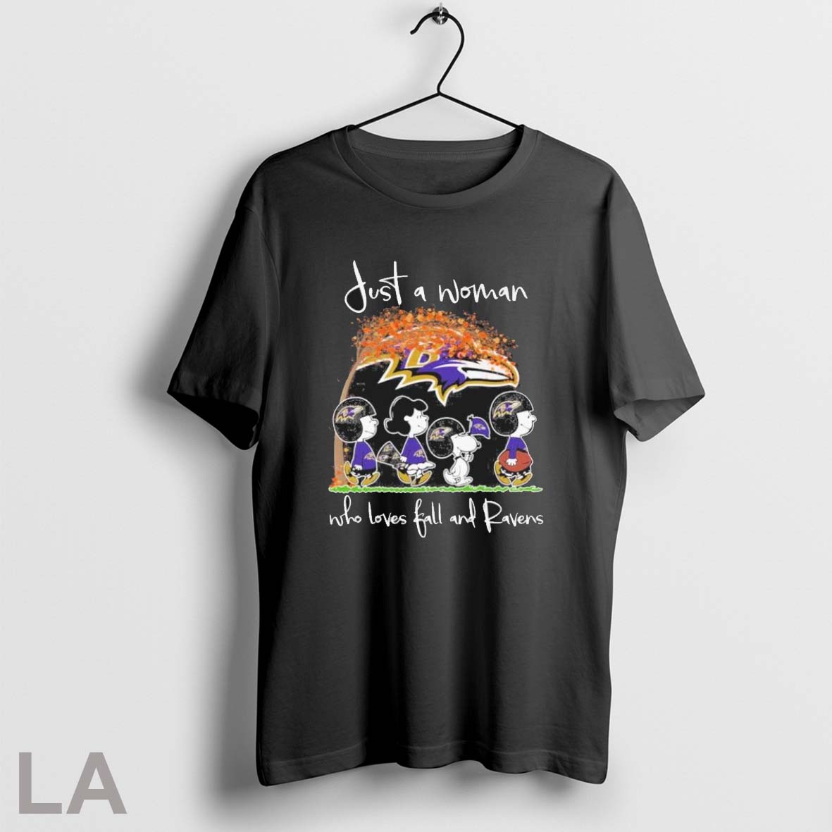 Original Just A Woman Who Loves Fall And Baltimore - Adult & Kids T-Shirts, Sweatshirts & Hoodies apparel design preview 1