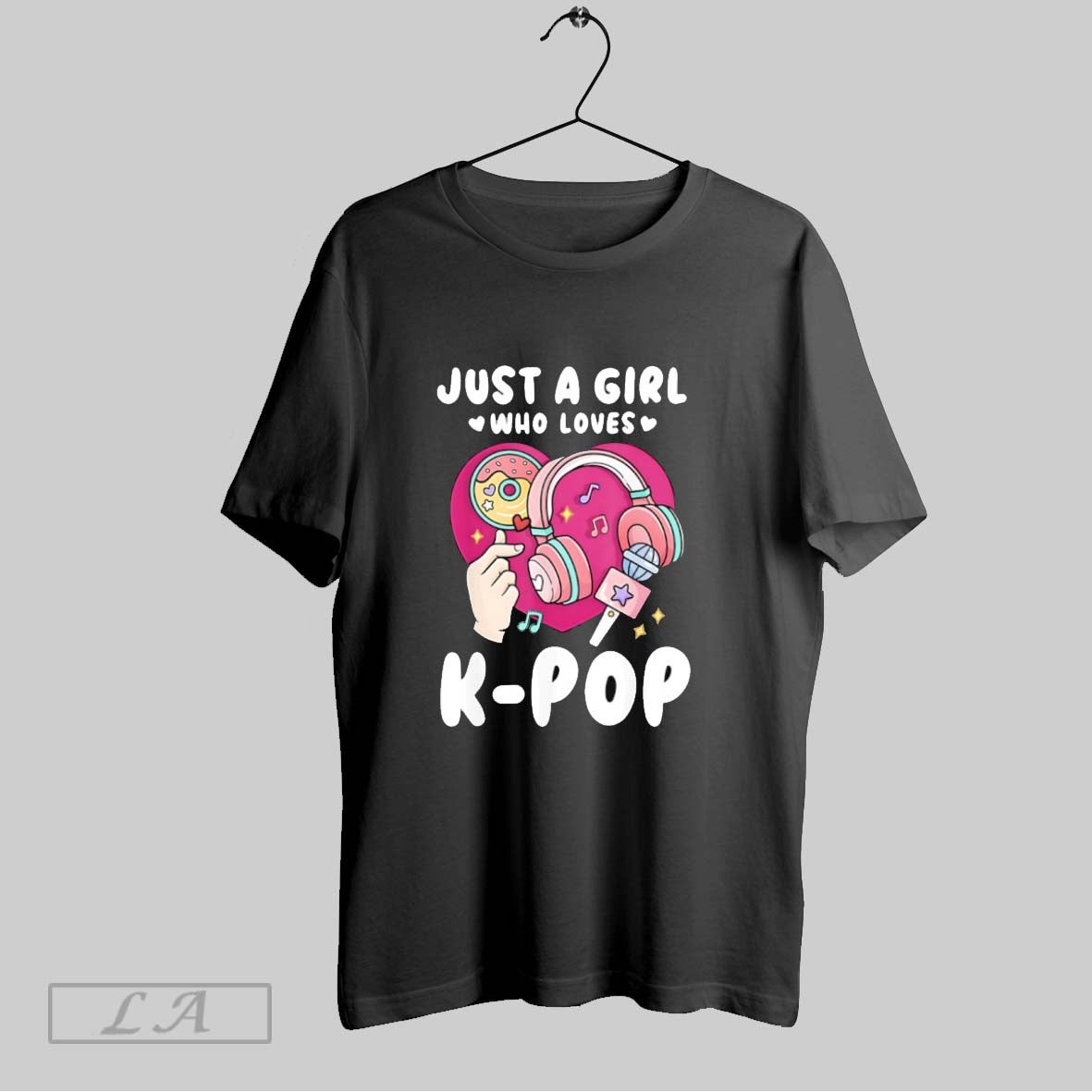 Original Just A Girl Who Loves K Pop - Adult & Kids T-Shirts, Sweatshirts & Hoodies apparel design preview 1