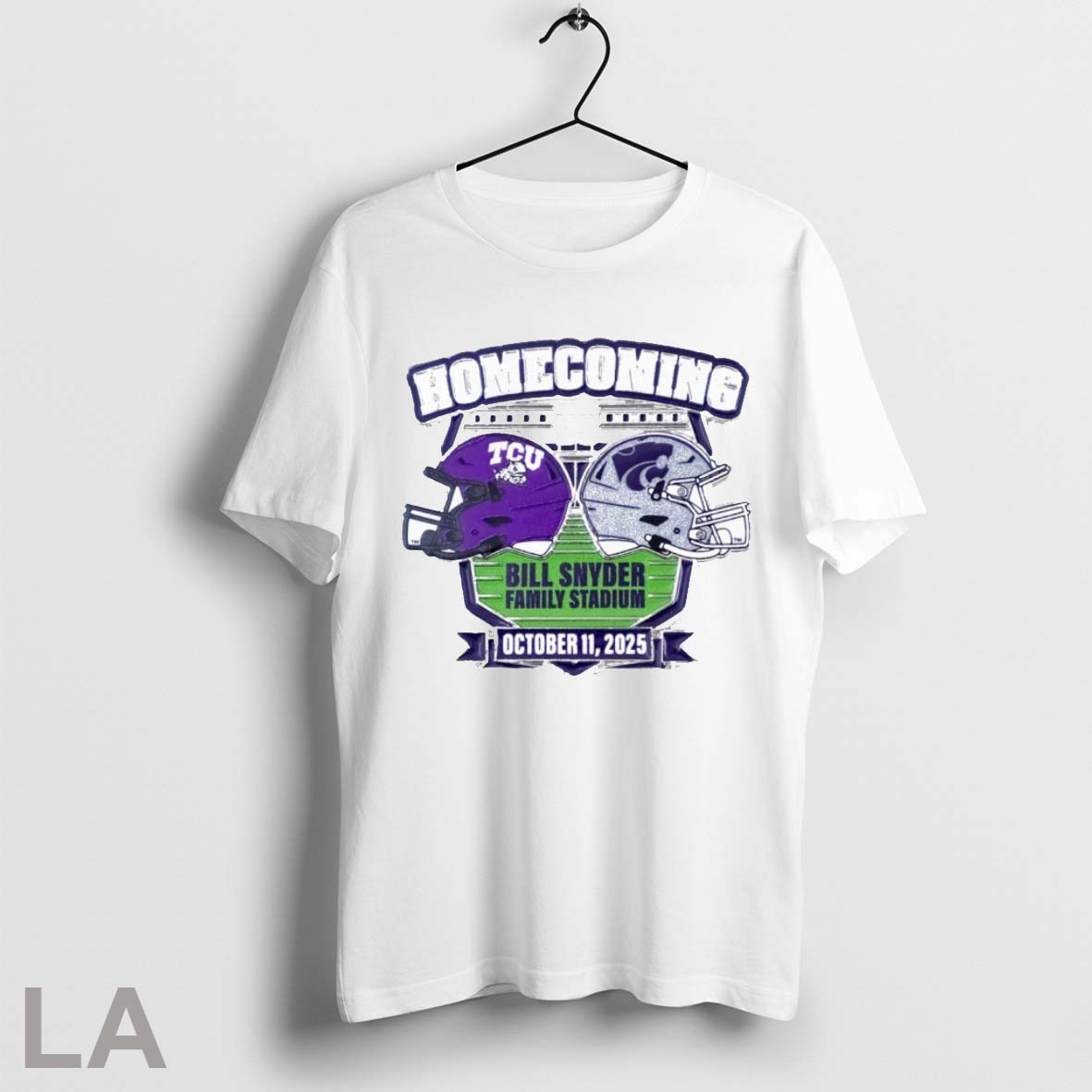 Original K State Wildcats Vs Tcu Horned Frogs 2025 - Adult & Kids T-Shirts, Sweatshirts & Hoodies apparel design preview 1