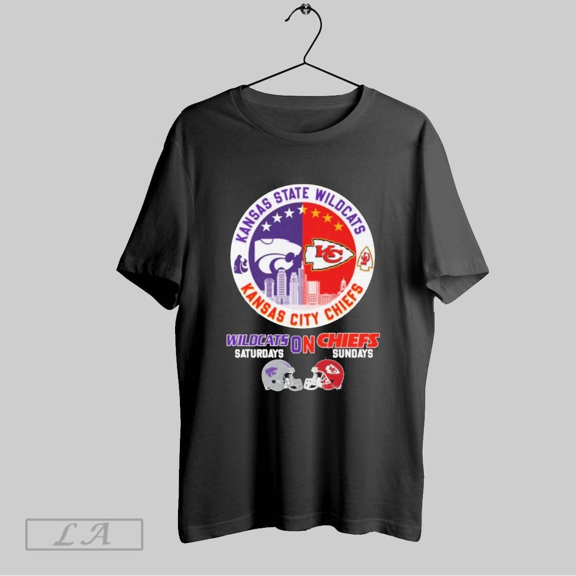 Original K State Wildcats On Saturdays And Chiefs - Adult & Kids T-Shirts, Sweatshirts & Hoodies apparel design preview 1