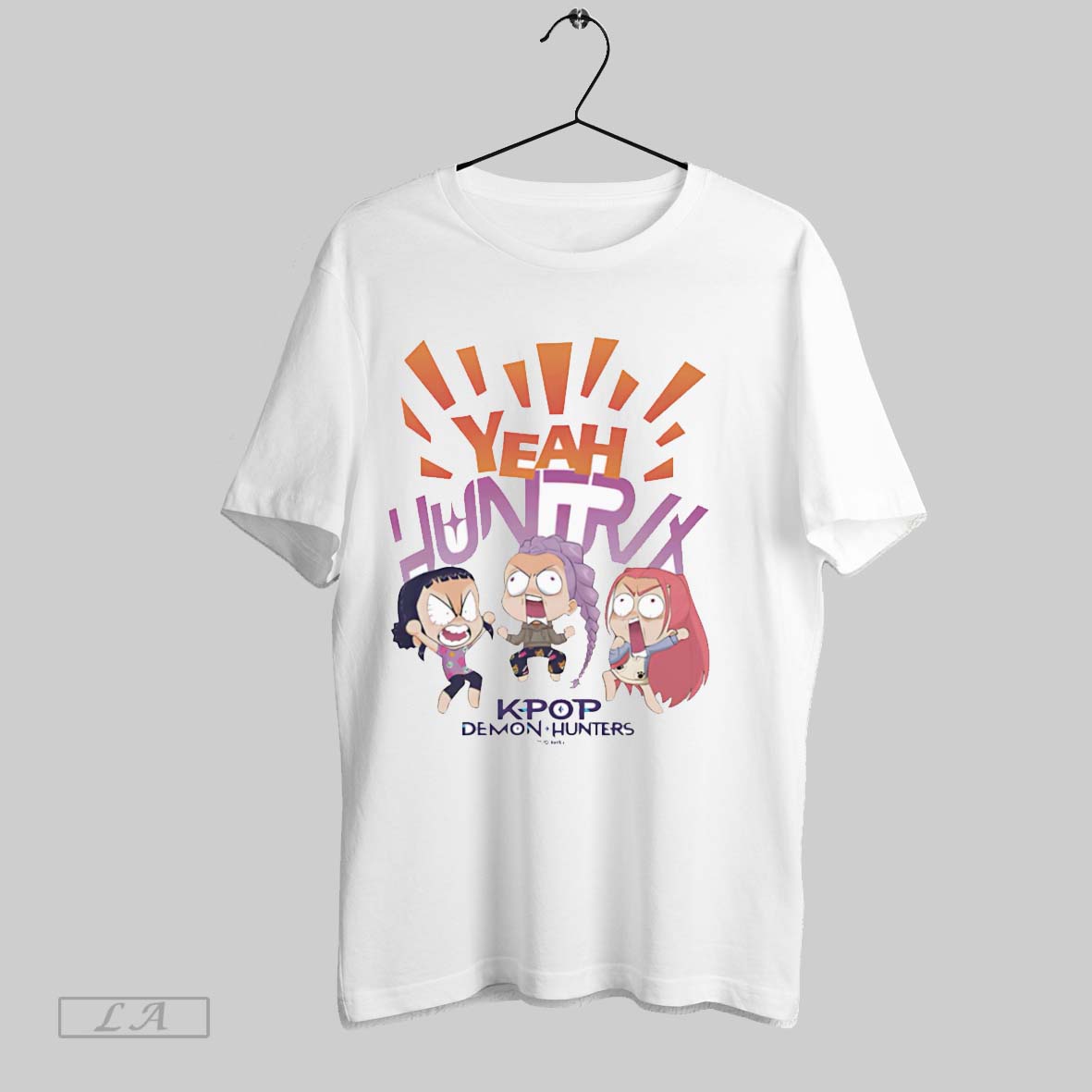 Original Kpop Demon Hunters Yeah White Poster - Adult & Kids T-Shirts, Sweatshirts & Hoodies apparel design preview 1