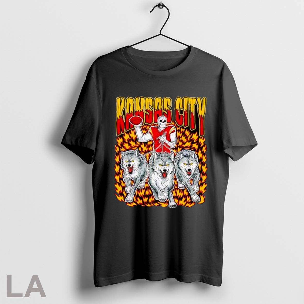 Original Kansas City Chiefs Skeleton Player Leading - Adult & Kids T-Shirts, Sweatshirts & Hoodies apparel design preview 1