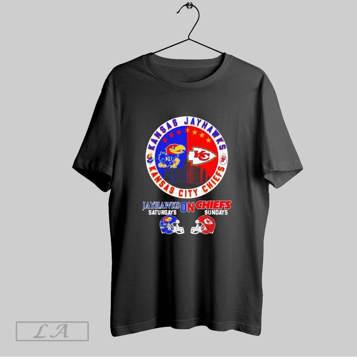 Original Kansas Jayhawks On Saturdays City Chiefs - Adult & Kids T-Shirts, Sweatshirts & Hoodies apparel design preview 1