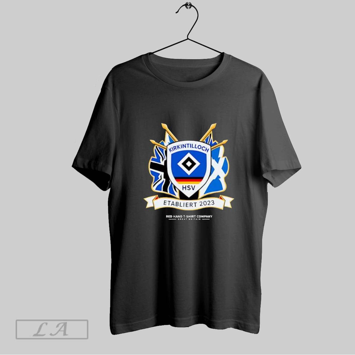 Original Kirkintilloch Hsv Etabliert 2023 Logo - Adult & Kids T-Shirts, Sweatshirts & Hoodies apparel design preview 1
