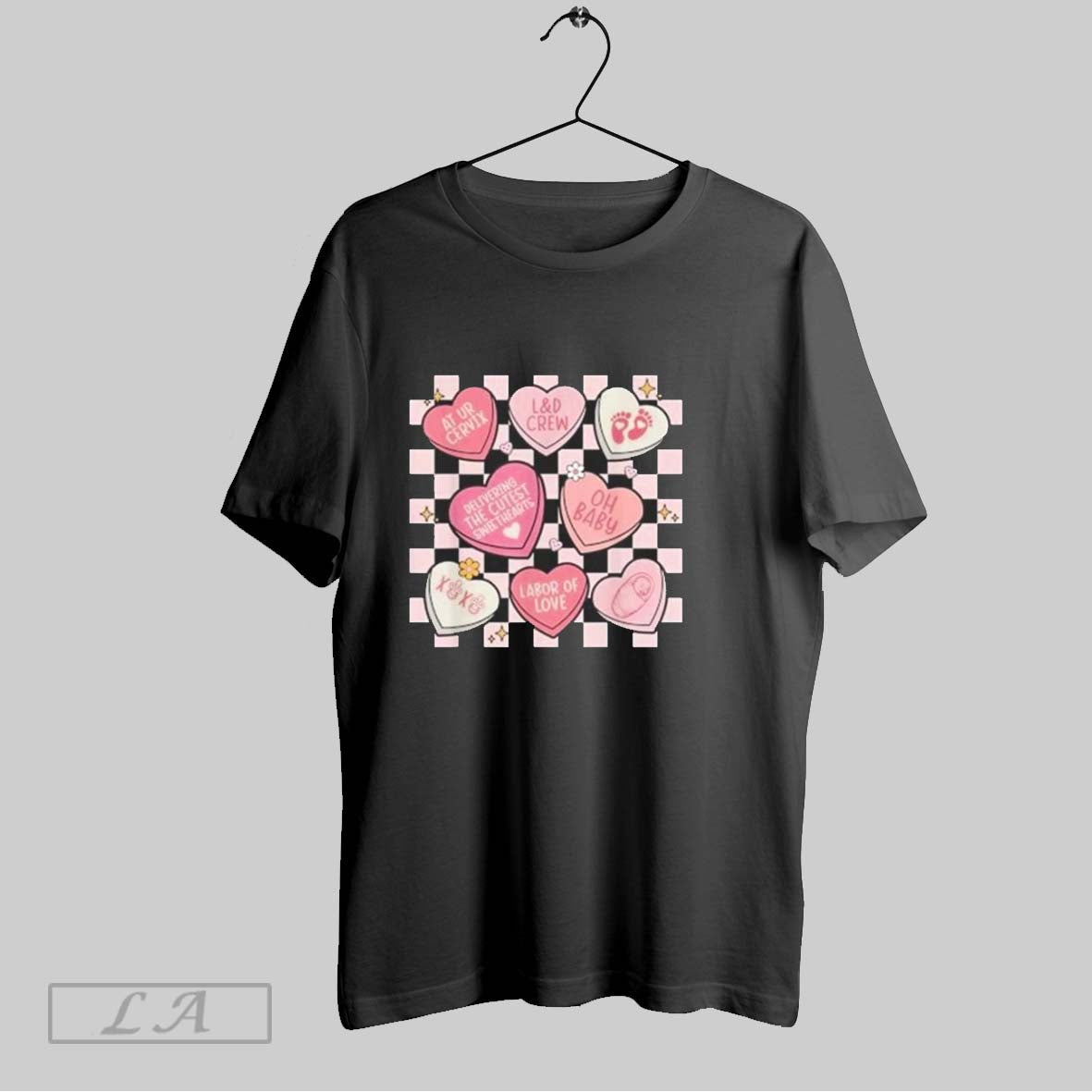 Original Labor And Delivery Nurse Hearts Candy - Adult & Kids T-Shirts, Sweatshirts & Hoodies apparel design preview 1