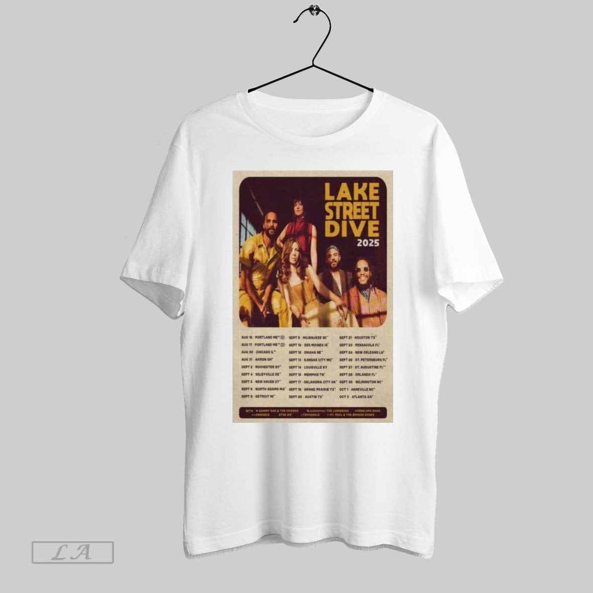 Original Lake Street Dive Tour Aug Sept 2025 - Adult & Kids T-Shirts, Sweatshirts & Hoodies apparel design preview 1