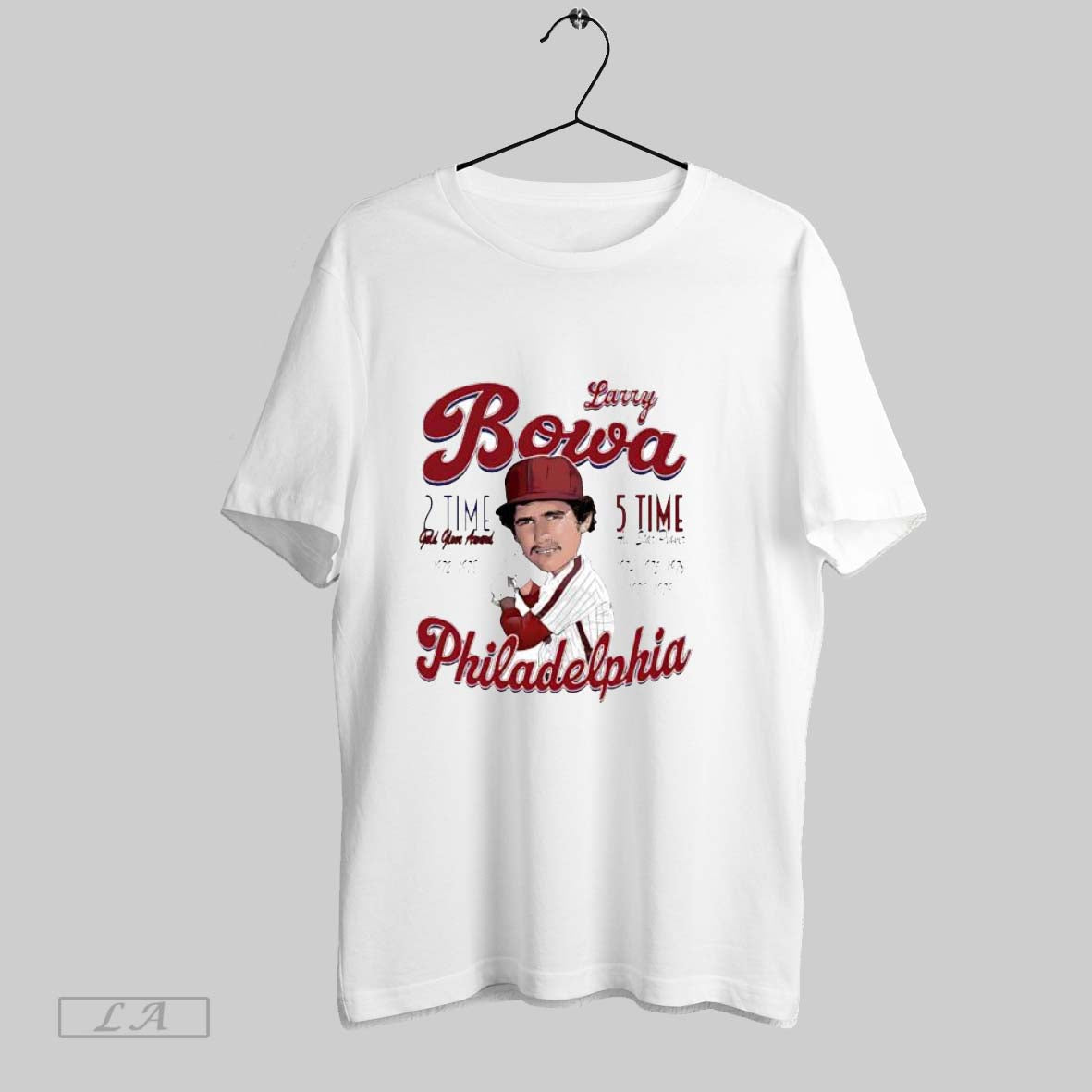 Original Larry Bowa Philadelphia Comic 5 Time All - Adult & Kids T-Shirts, Sweatshirts & Hoodies apparel design preview 1