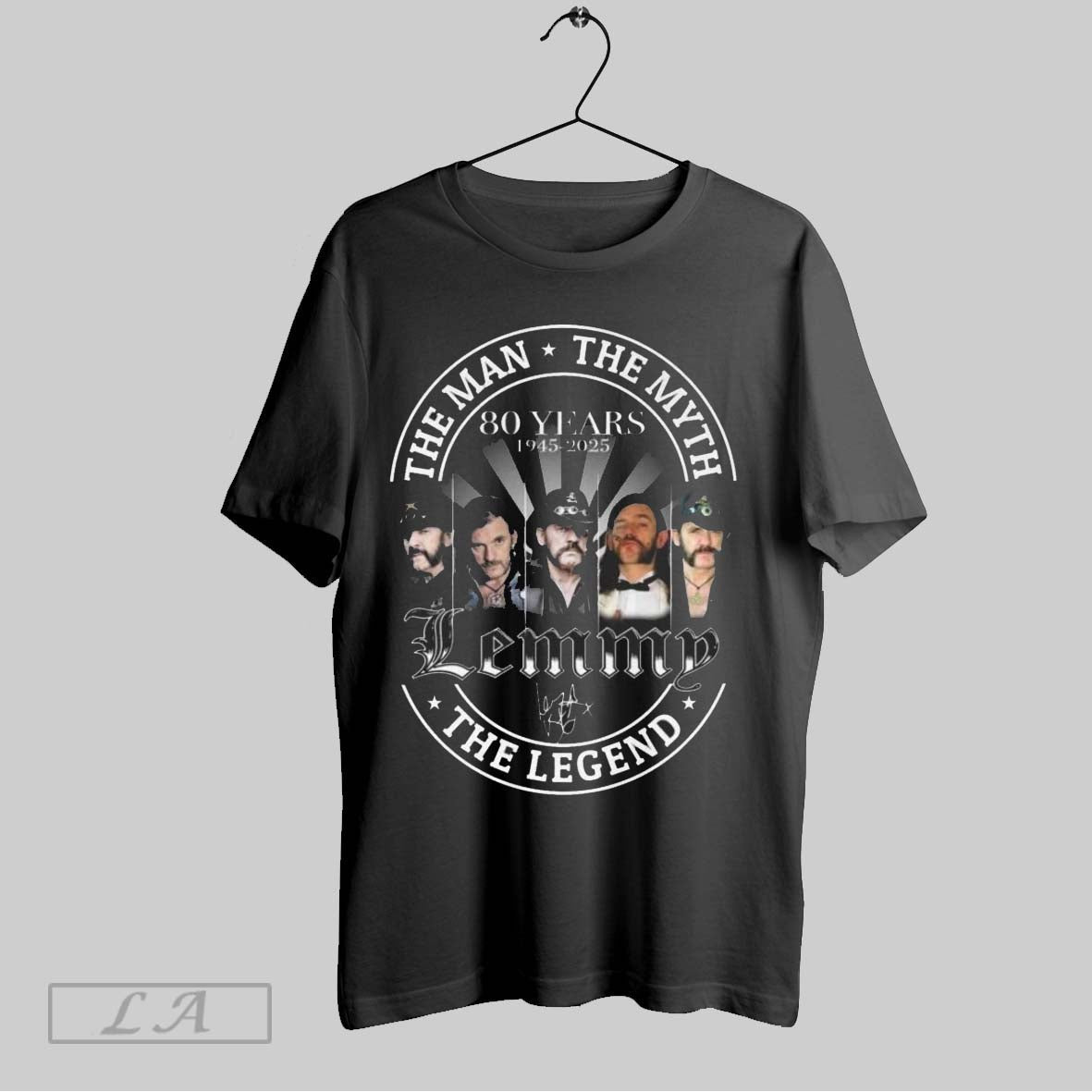 Original Lemmy 80 Years Of Legend The Man 1945 2025 - Adult & Kids T-Shirts, Sweatshirts & Hoodies apparel design preview 1