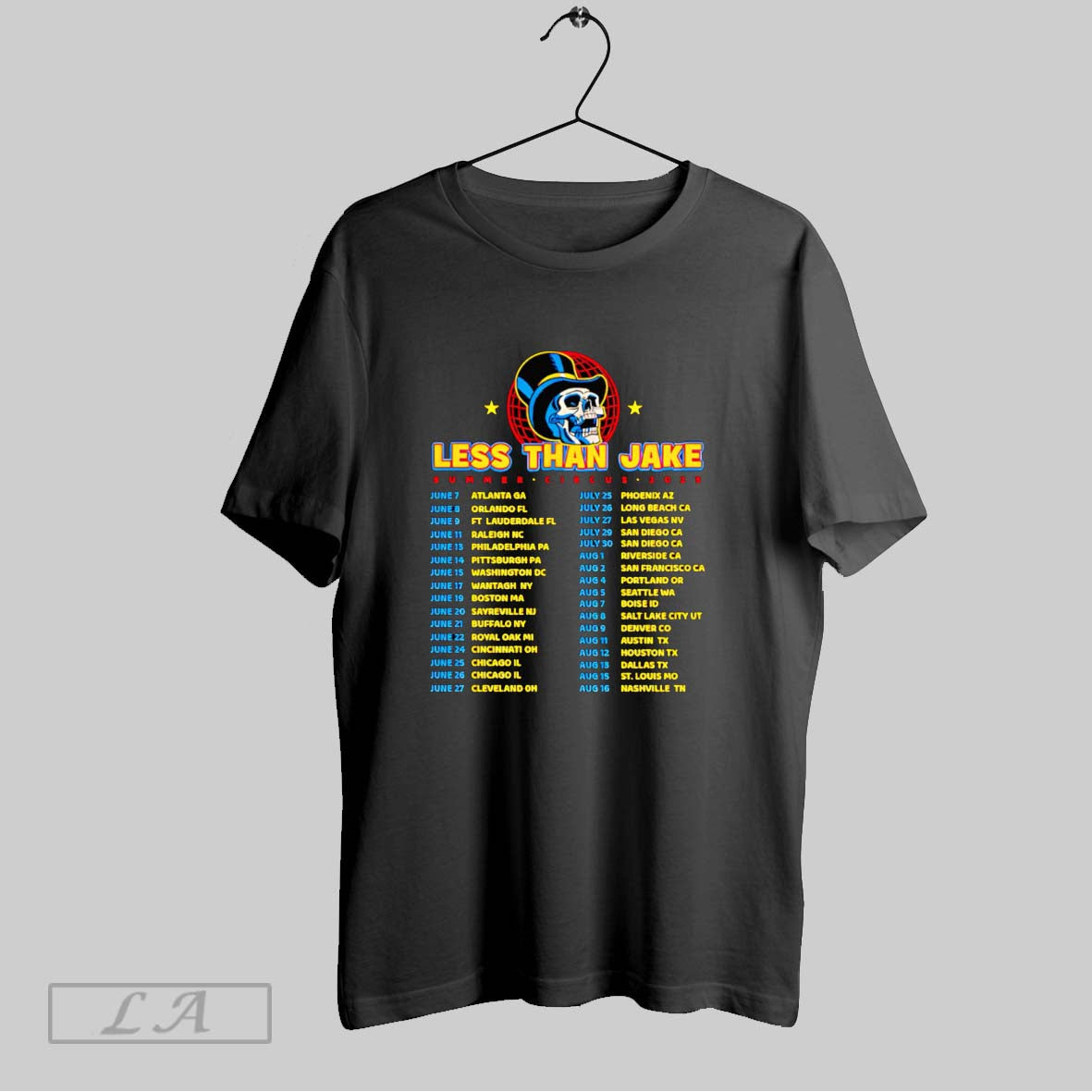Original Less Than Jake Summer Circus 2025 Tour - Adult & Kids T-Shirts, Sweatshirts & Hoodies apparel design preview 1