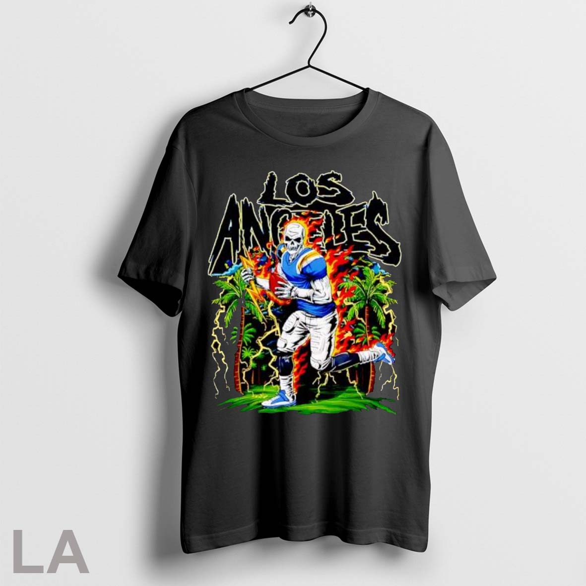 Original Los Angeles Chargers Skeleton With Lightning - Adult & Kids T-Shirts, Sweatshirts & Hoodies apparel design preview 1