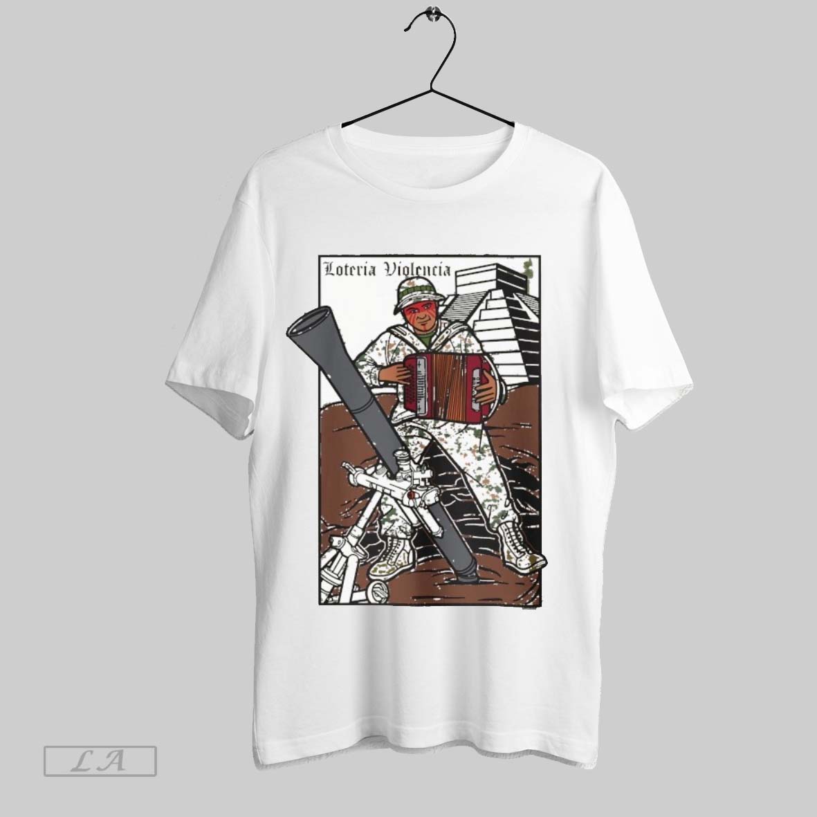 Original Loteria Violencia Grupo Mortero - Adult & Kids T-Shirts, Sweatshirts & Hoodies apparel design preview 1