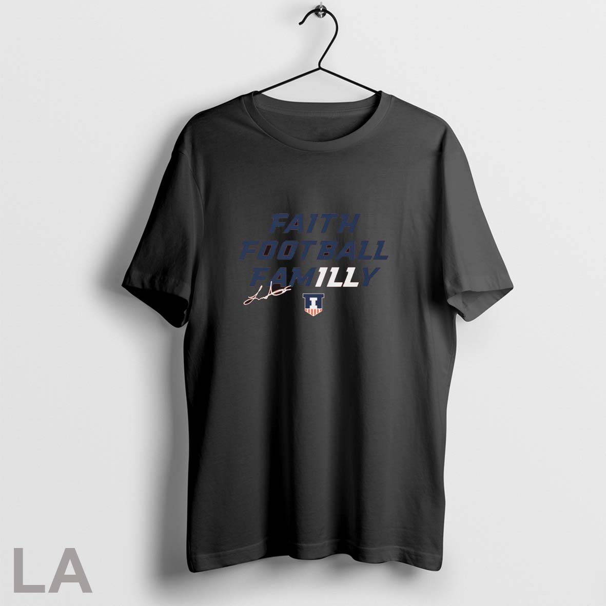Original Luke Altmyer Faith Football Familly Illinois - Adult & Kids T-Shirts, Sweatshirts & Hoodies apparel design preview 1