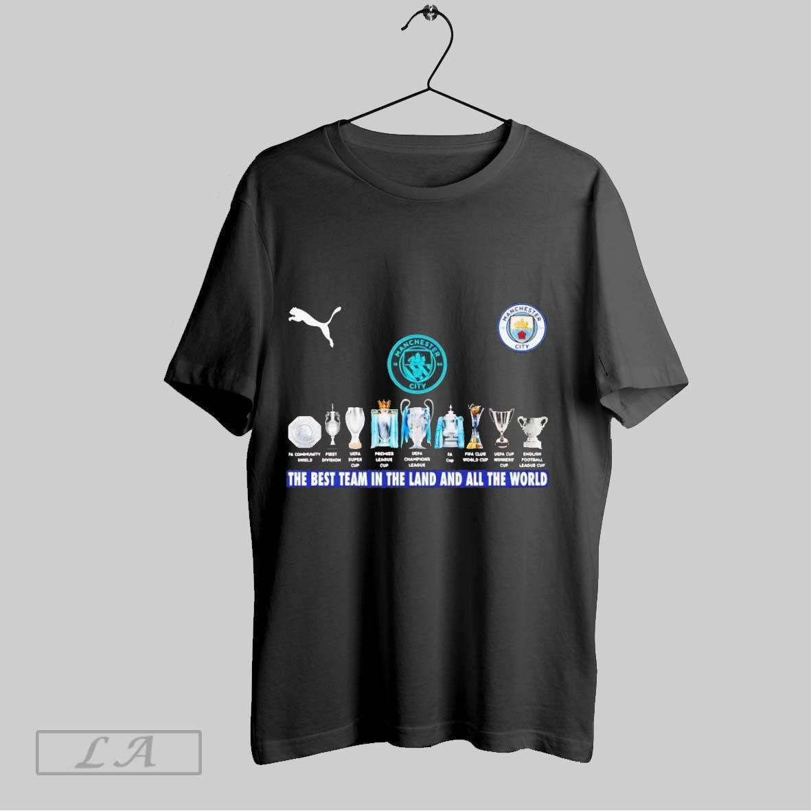 Original Manchester City The Best Team In Land And - Adult & Kids T-Shirts, Sweatshirts & Hoodies apparel design preview 1