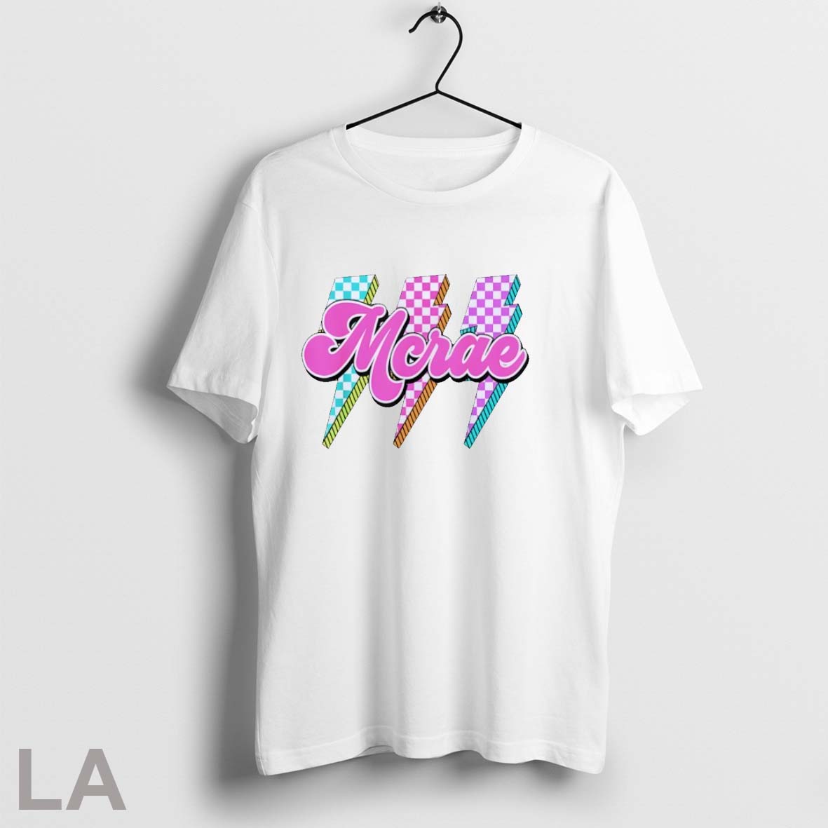 Original Mcrae Lightning Bolt Checkered I Love 80s - Adult & Kids T-Shirts, Sweatshirts & Hoodies apparel design preview 1