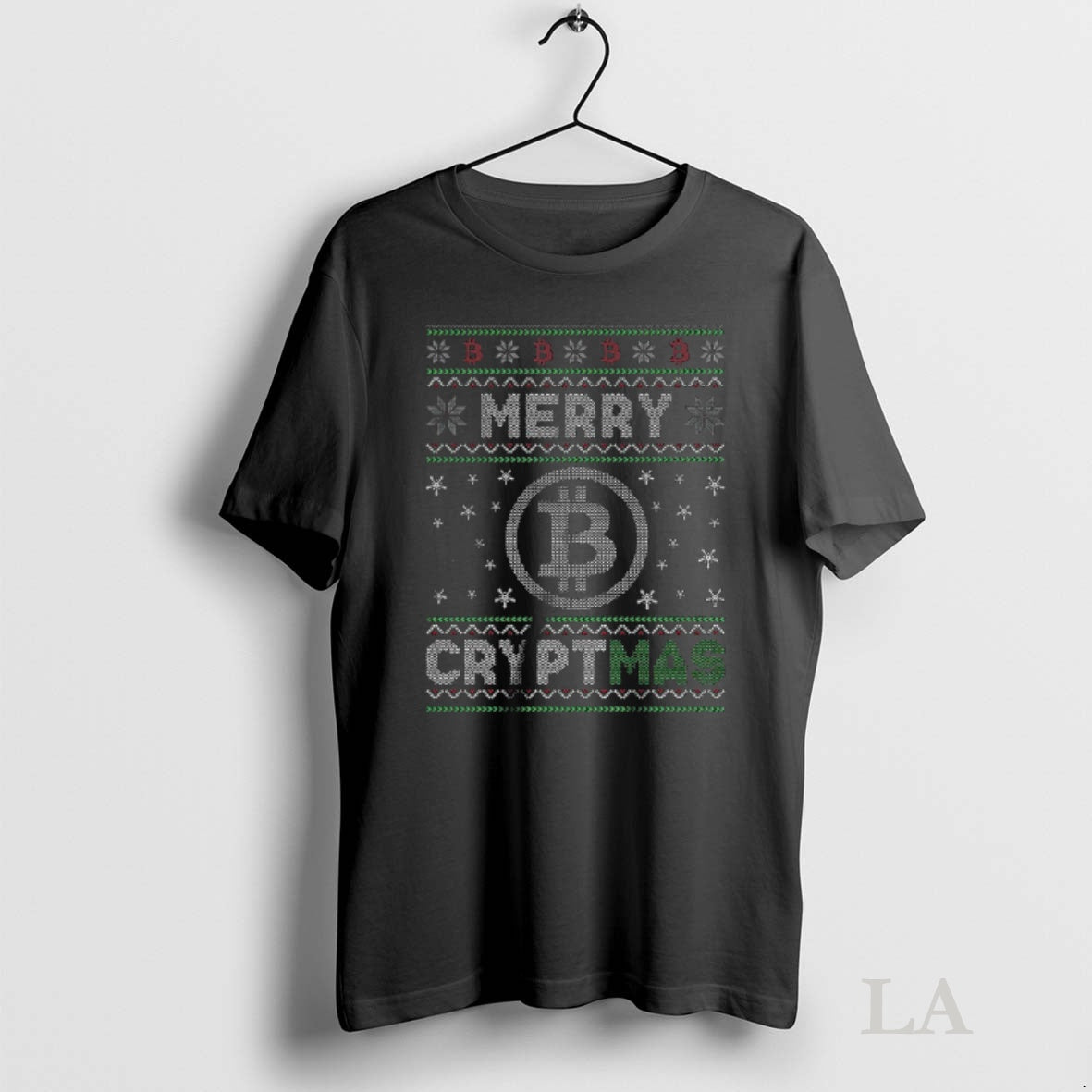 Original Merry Cryptmas Bitcoin Christmas - Adult & Kids T-Shirts, Sweatshirts & Hoodies apparel design preview 1