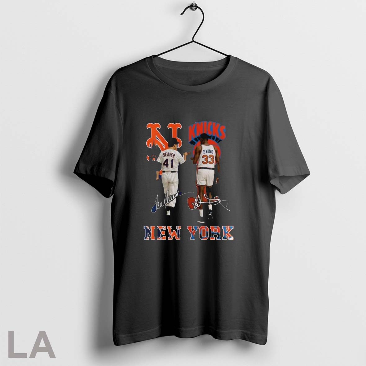 Original Mets Tom Seaver And Knicks Patrick Ewing - Adult & Kids T-Shirts, Sweatshirts & Hoodies apparel design preview 1