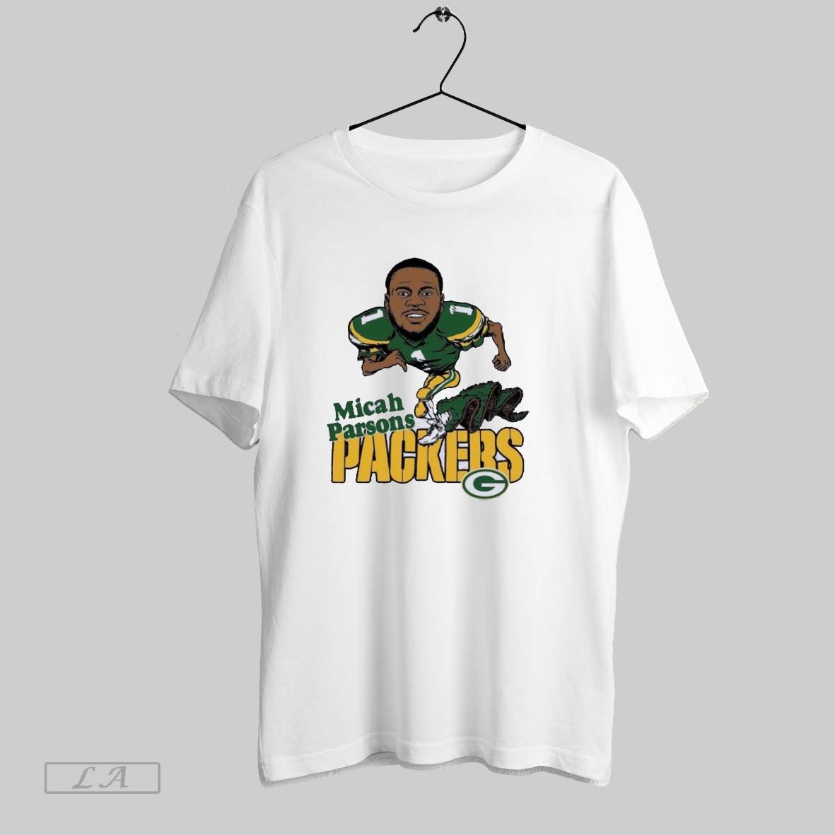 Original Micah Parsons Green Bay Packers Caricature - Adult & Kids T-Shirts, Sweatshirts & Hoodies apparel design preview 1