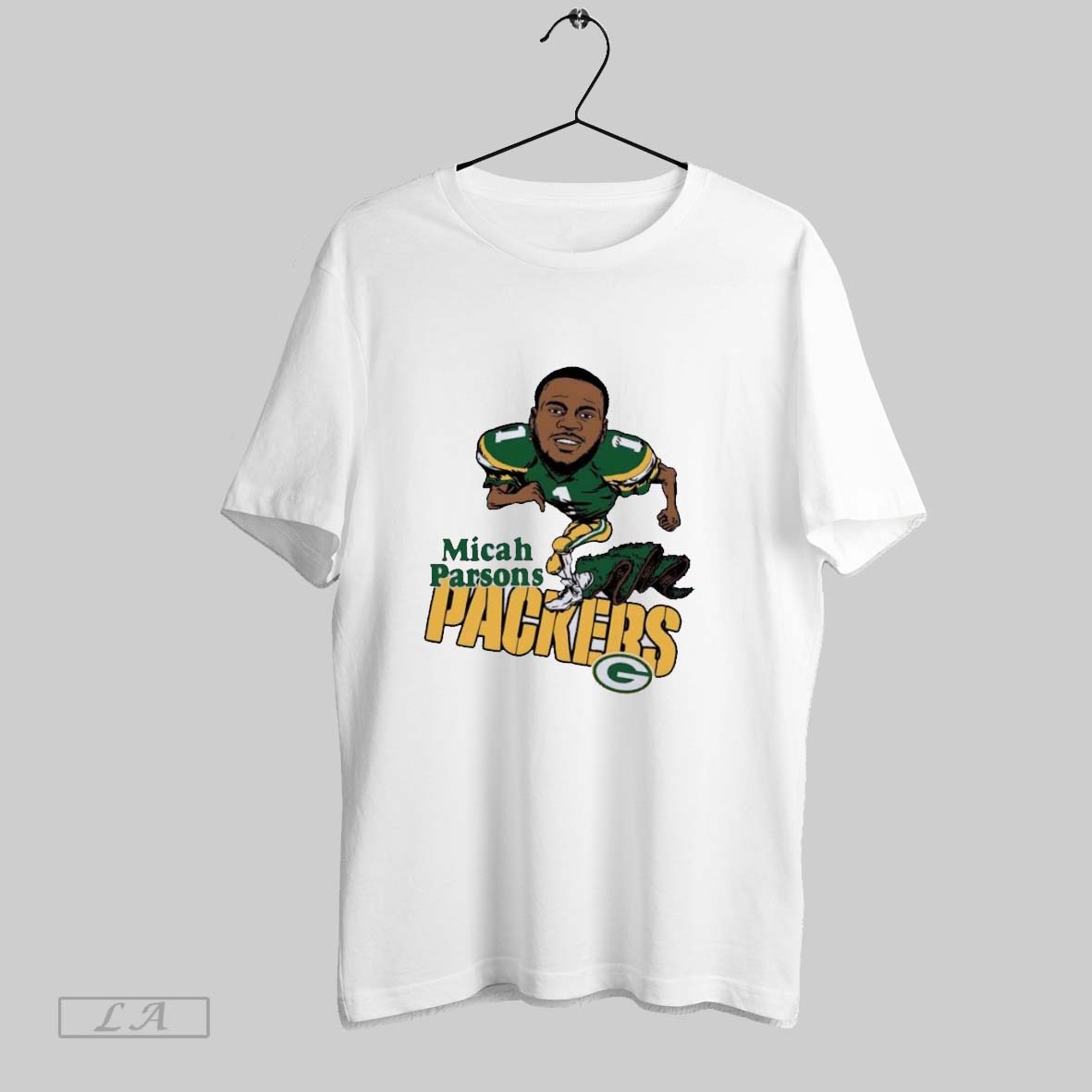 Original Micah Parsons Caricature Running Packers - Adult & Kids T-Shirts, Sweatshirts & Hoodies apparel design preview 1