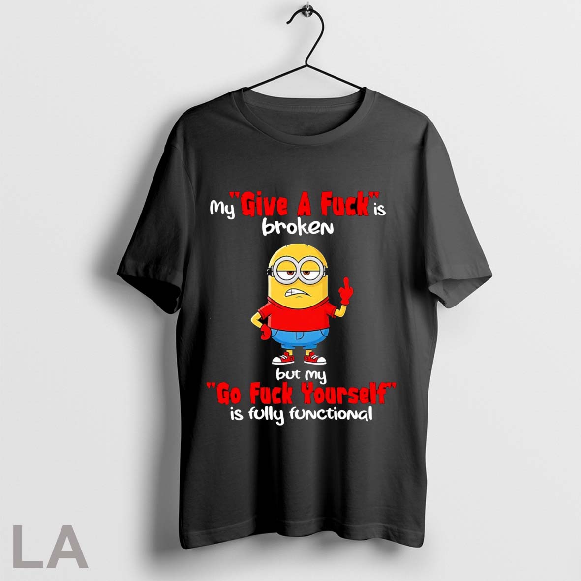 Original Minions Middle Finger My Give A Fuck Is - Adult & Kids T-Shirts, Sweatshirts & Hoodies apparel design preview 1
