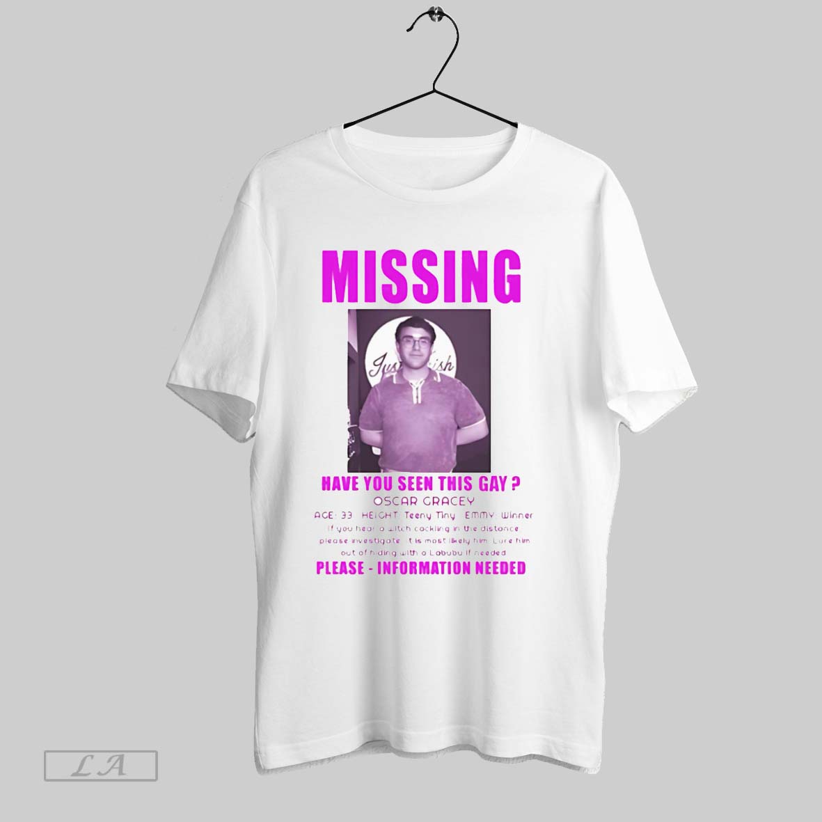 Original Missing Have You Seen This Gay Oscar Gracey - Adult & Kids T-Shirts, Sweatshirts & Hoodies apparel design preview 1