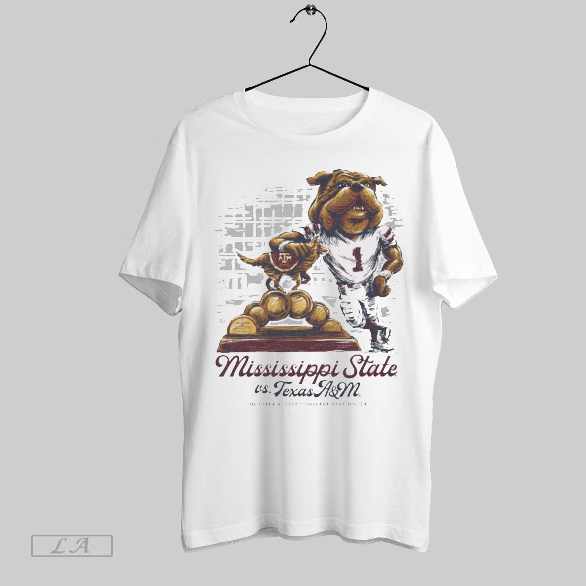 Original Mississippi State Bulldogs Vs Texas Am - Adult & Kids T-Shirts, Sweatshirts & Hoodies apparel design preview 1