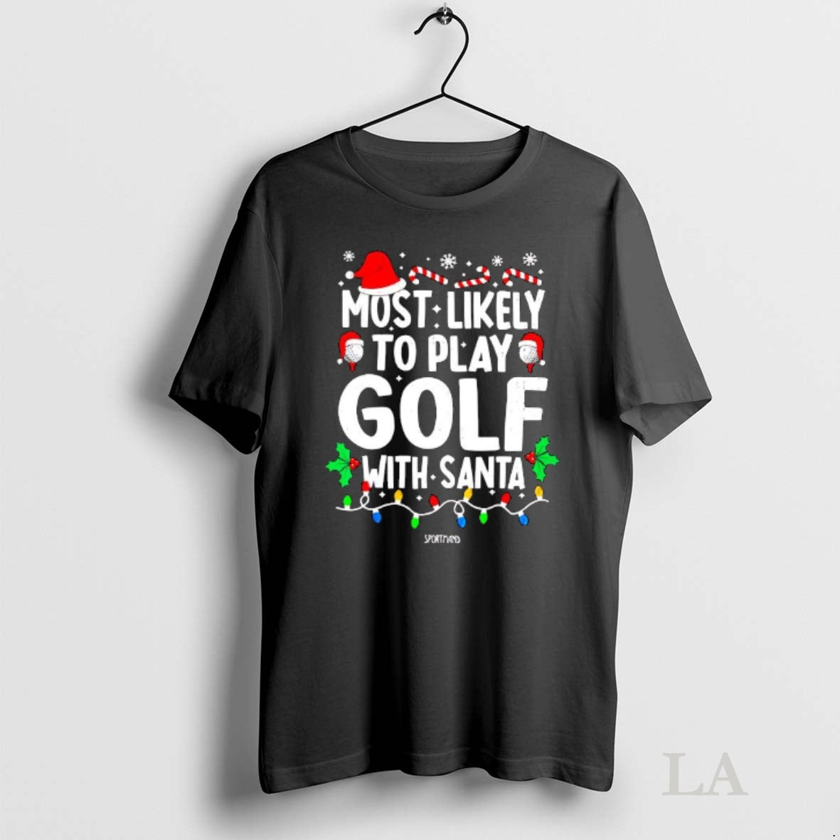 Original Most Likely To Play Golf With Santa - Adult & Kids T-Shirts, Sweatshirts & Hoodies apparel design preview 1