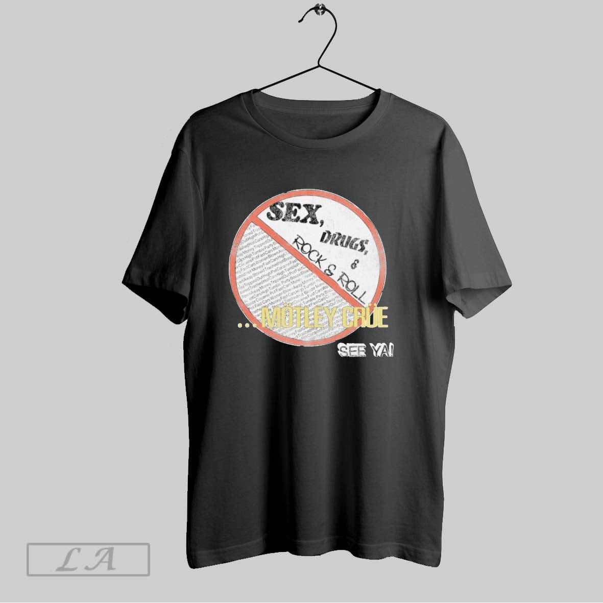 Original Motley Crue No Fun Tour 1984 - Adult & Kids T-Shirts, Sweatshirts & Hoodies apparel design preview 1