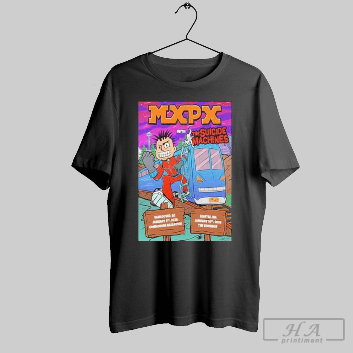 Original Mxpx January 9 Vancouver Bc 10 And Seattle - Adult & Kids T-Shirts, Sweatshirts & Hoodies apparel design preview 1