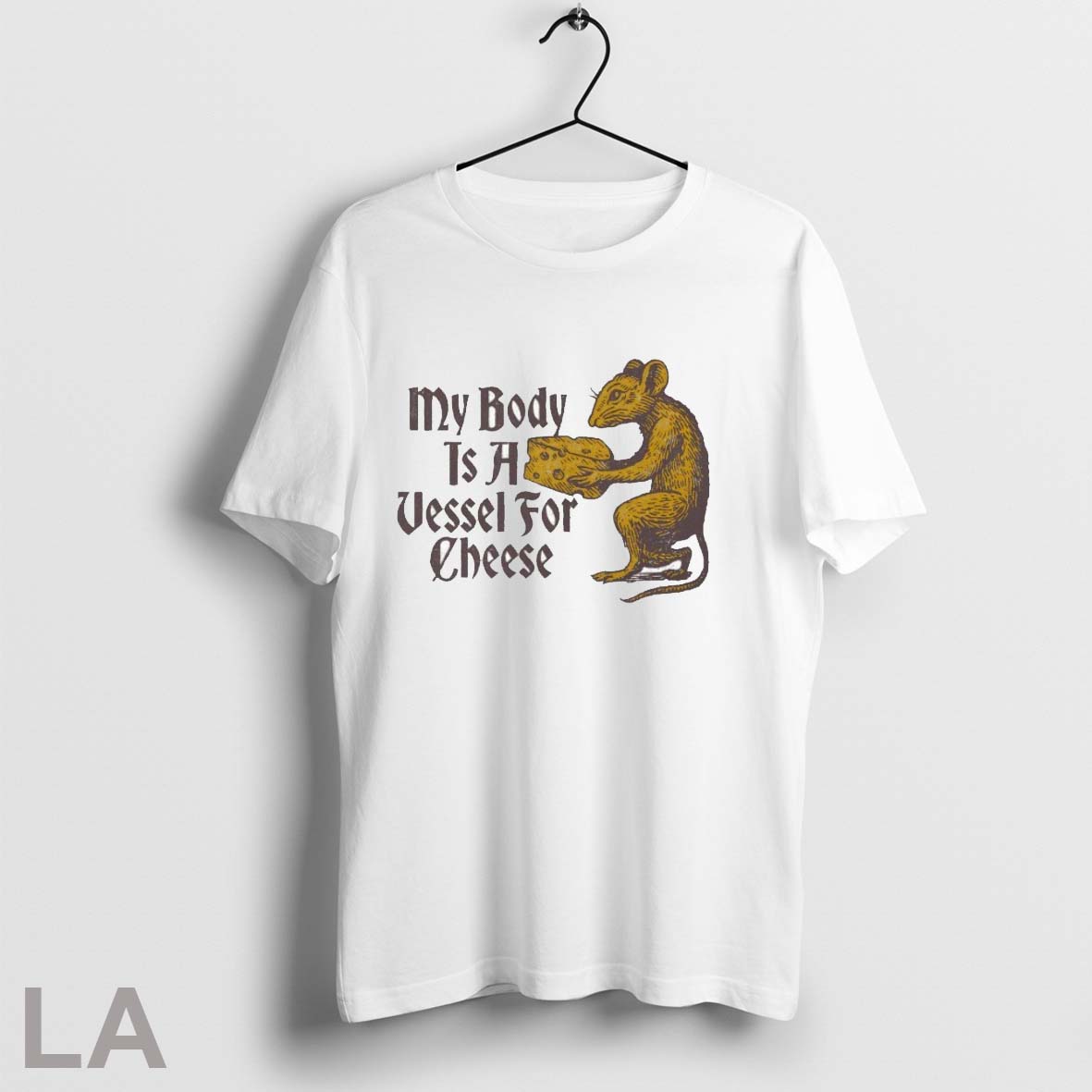 Original My Body Is A Vessel For Cheese Rat - Adult & Kids T-Shirts, Sweatshirts & Hoodies apparel design preview 1