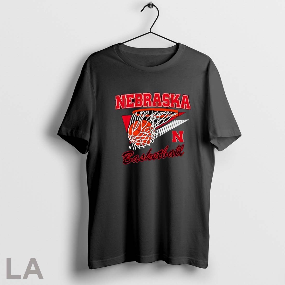 Original Nebraska Basketball Athletic Distressed Logo - Adult & Kids T-Shirts, Sweatshirts & Hoodies apparel design preview 1