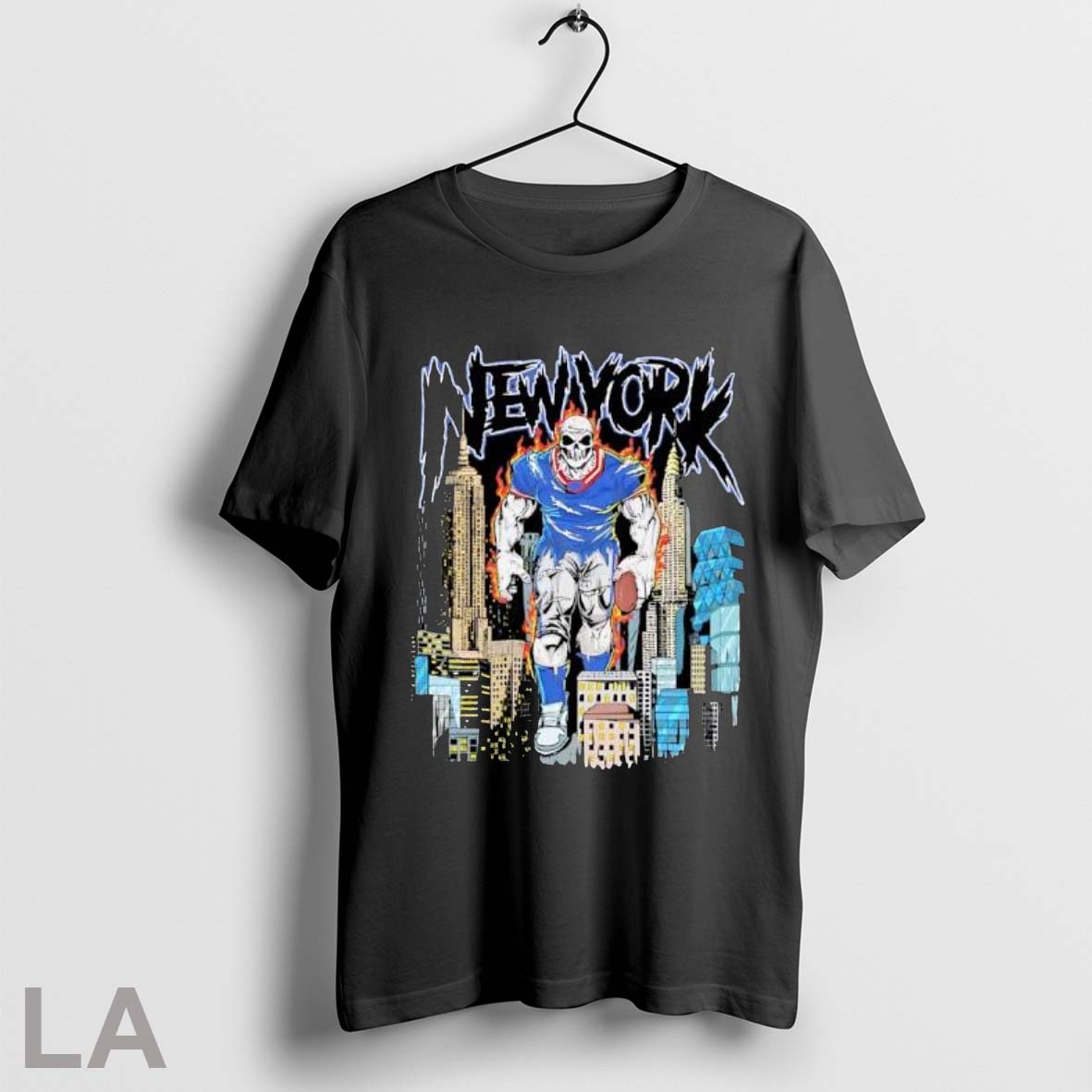Original New York Giants Urban Cityscape Skeleton - Adult & Kids T-Shirts, Sweatshirts & Hoodies apparel design preview 1