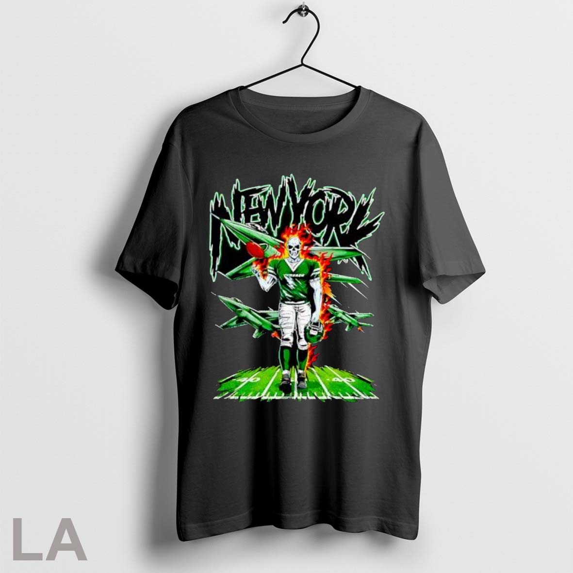 Original New York Jets Fighter Skeleton Football - Adult & Kids T-Shirts, Sweatshirts & Hoodies apparel design preview 1