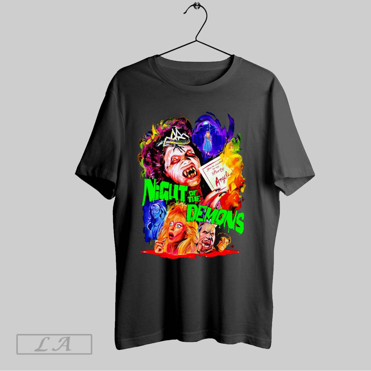 Original Night Of The Demons Partys Just Begun - Adult & Kids T-Shirts, Sweatshirts & Hoodies apparel design preview 1