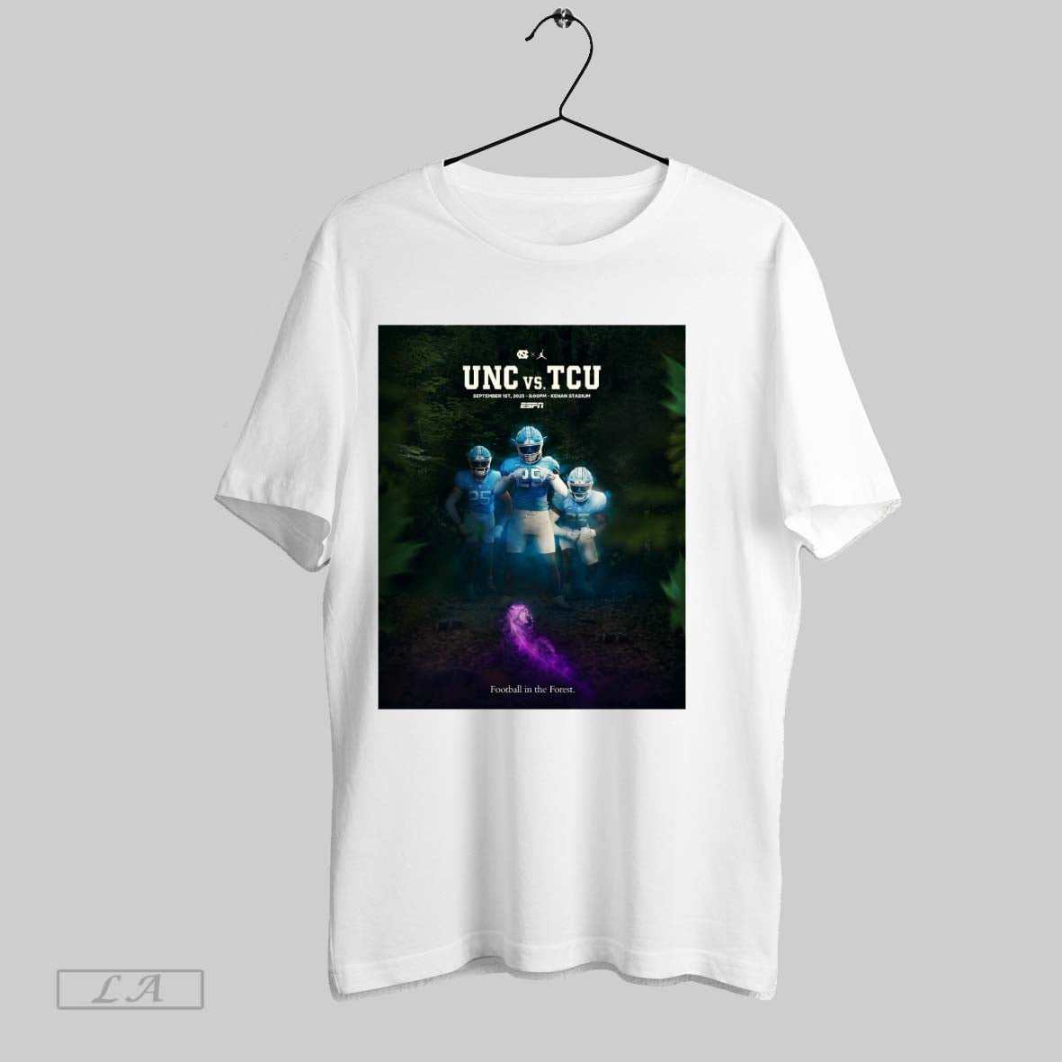 Original North Carolina Tar Heels Vs Tcu Horned Frogs - Adult & Kids T-Shirts, Sweatshirts & Hoodies apparel design preview 1