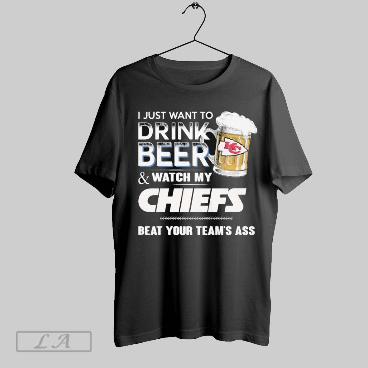 Original Official I Just Want To Drink Beer And Watch - Adult & Kids T-Shirts, Sweatshirts & Hoodies apparel design preview 1
