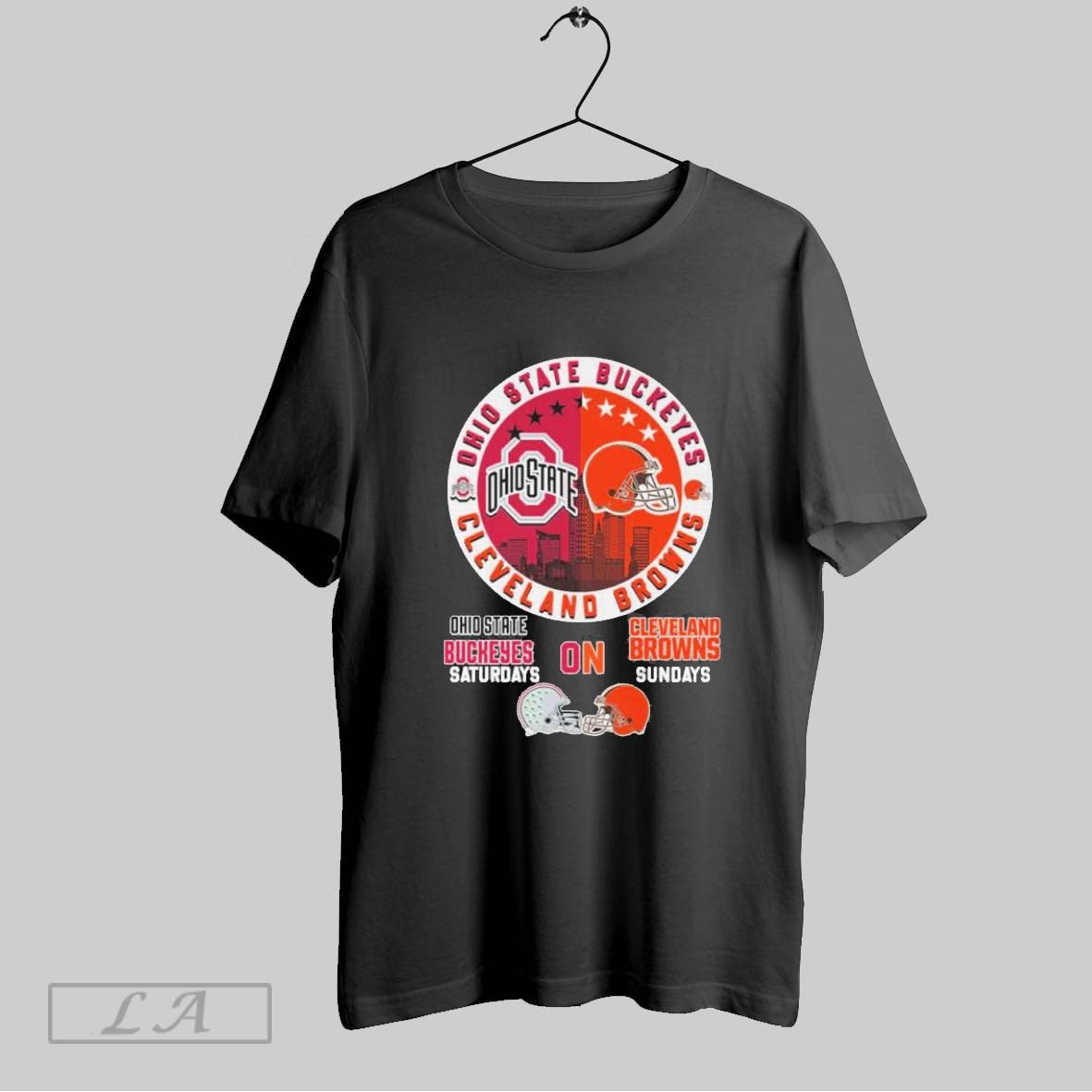 Original Ohio State On Saturdays And Browns Sundays - Adult & Kids T-Shirts, Sweatshirts & Hoodies apparel design preview 1