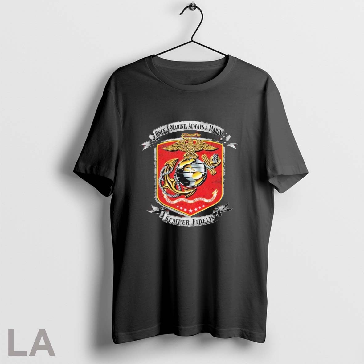 Original Once A Marine Always Semper Fidelis - Adult & Kids T-Shirts, Sweatshirts & Hoodies apparel design preview 1