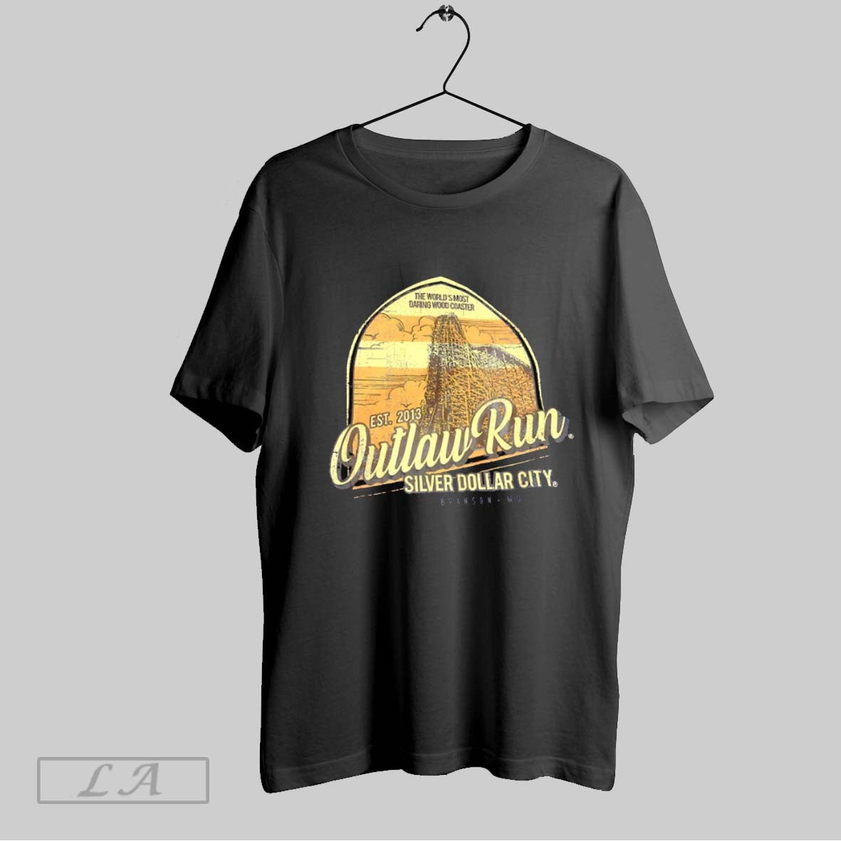 Original Outlaw Run Silver Dollar City Est 2013 - Adult & Kids T-Shirts, Sweatshirts & Hoodies apparel design preview 1