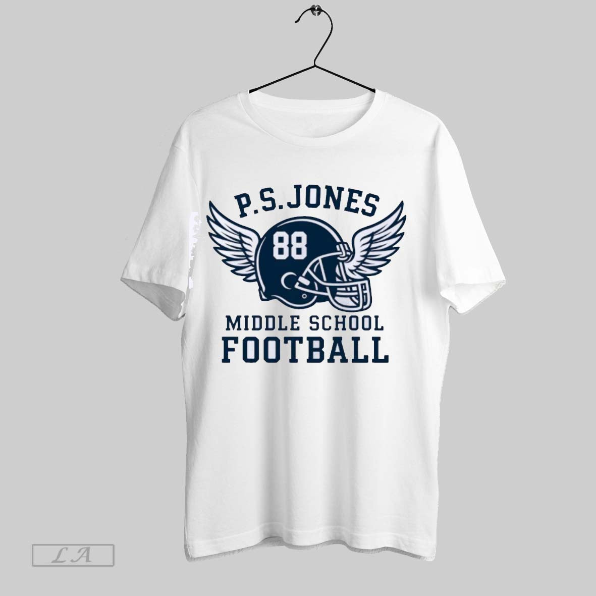 Original Ps Jones Middle School Football - Adult & Kids T-Shirts, Sweatshirts & Hoodies apparel design preview 1