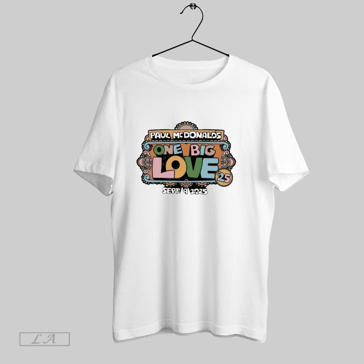 Original Paul Mcdonald One Big Love 2025 Logo - Adult & Kids T-Shirts, Sweatshirts & Hoodies apparel design preview 1