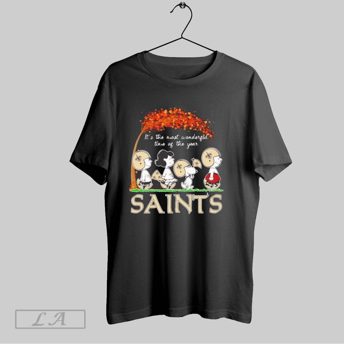 Original Peanuts Saints Fall Its The Most Wonderful - Adult & Kids T-Shirts, Sweatshirts & Hoodies apparel design preview 1