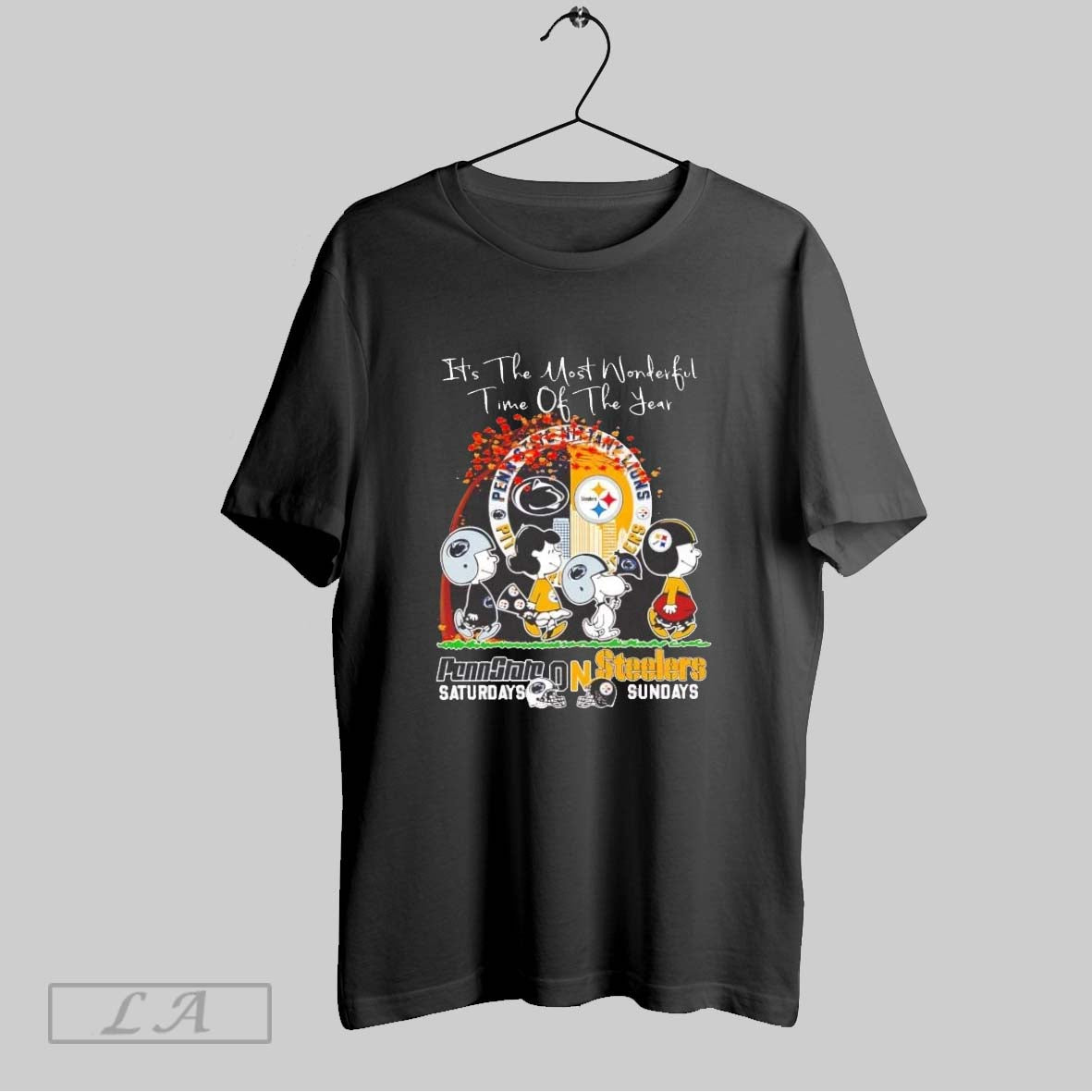 Original Peanuts Fall Penn State And Steelers Its The - Adult & Kids T-Shirts, Sweatshirts & Hoodies apparel design preview 1