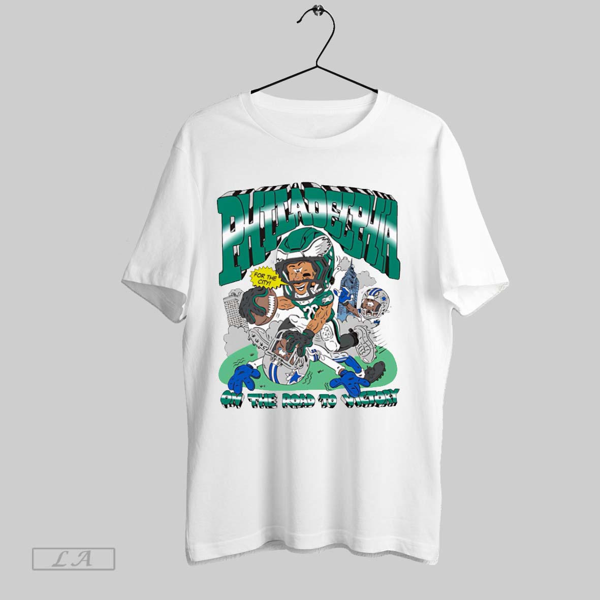 Original Philadelphia On The Road To Victory Dallas - Adult & Kids T-Shirts, Sweatshirts & Hoodies apparel design preview 1