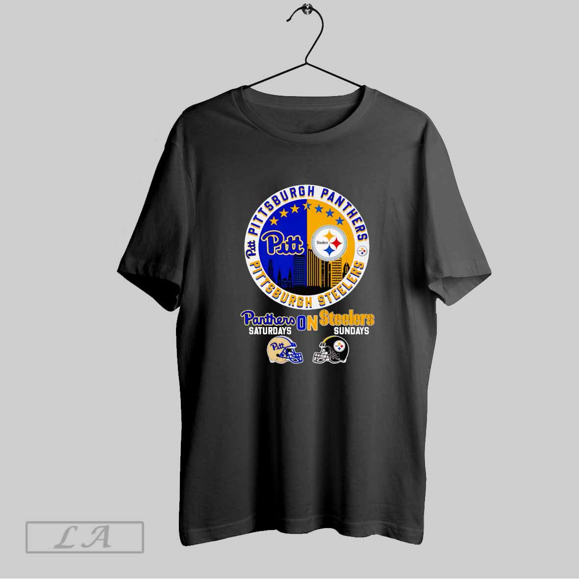 Original Pittsburgh Panthers On Saturdays Steelers - Adult & Kids T-Shirts, Sweatshirts & Hoodies apparel design preview 1