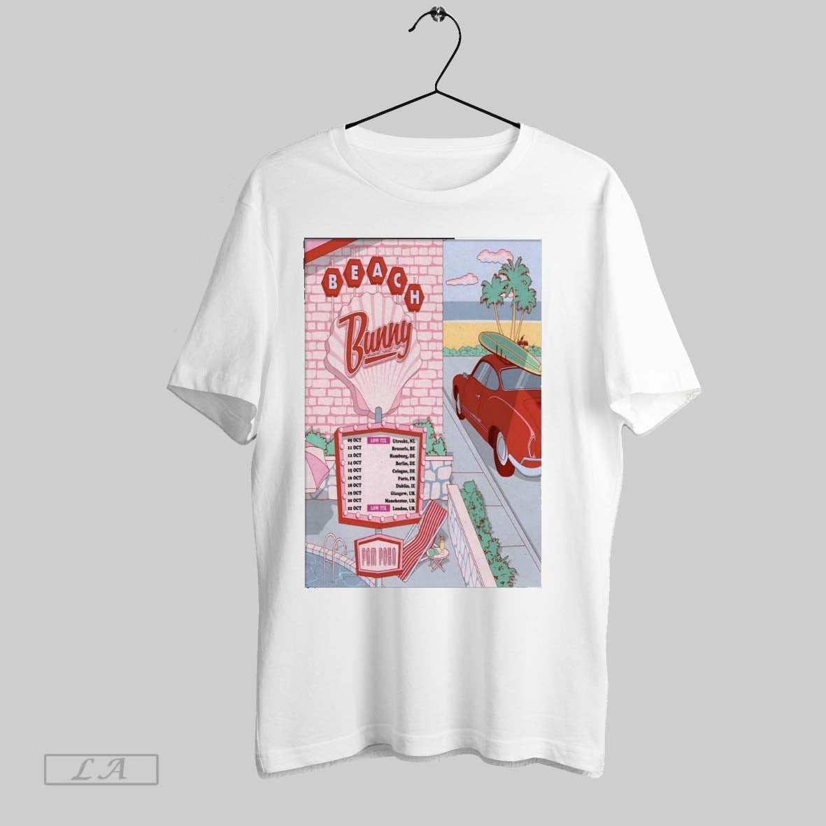 Original Poster Beach Bunny With Pom Poko 2025 Uk Eu - Adult & Kids T-Shirts, Sweatshirts & Hoodies apparel design preview 1